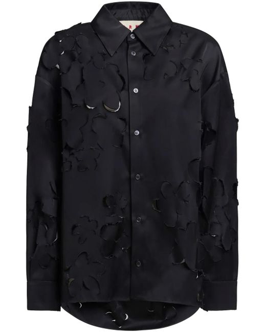 Marni Black Hemd mit Cut-Outs