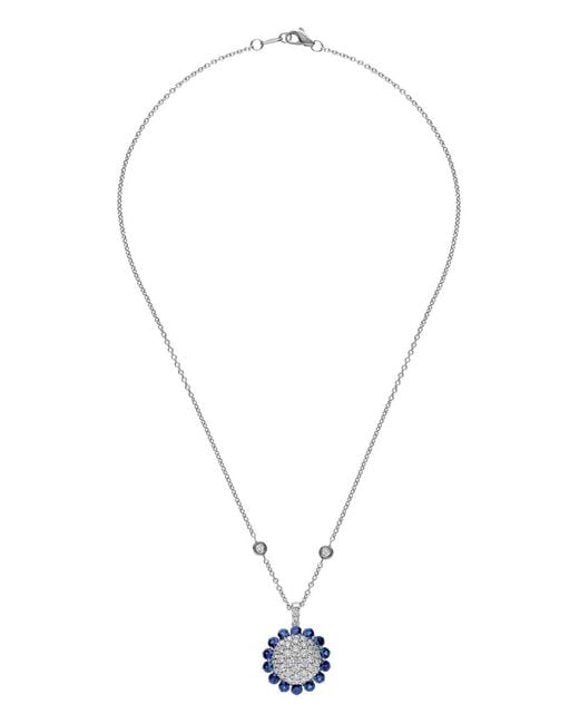Leo Pizzo White 18K Aurora Diamond And Sapphire Necklace