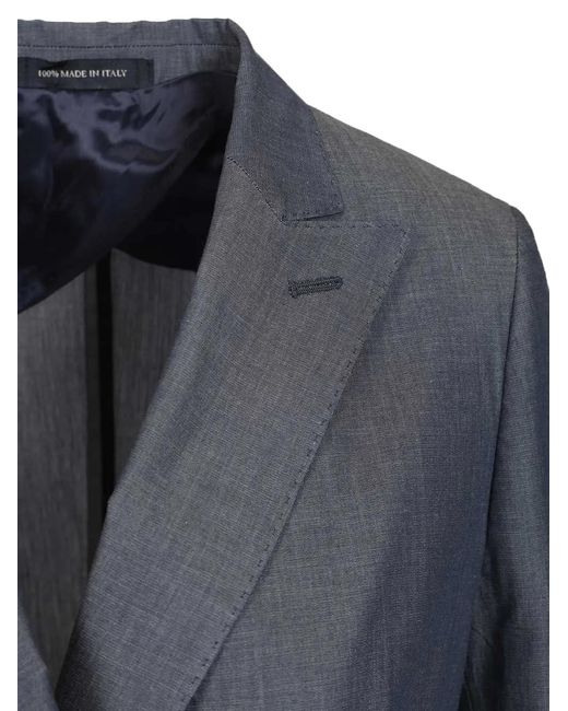 Latorre Blue Double-Breasted Boxy-Fit Blazer