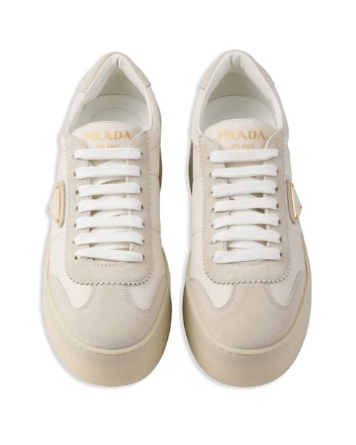 スニーカー Prada \"Downtown Bold\" sneakers White Downtown Bold leather sneakers | PRADA