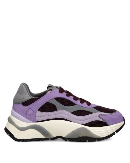 Philippe Model Purple Mesh-Panelled Sneakers