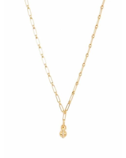 Missoma Metallic Aegis Chain Pavé Sphere Pendant Necklace