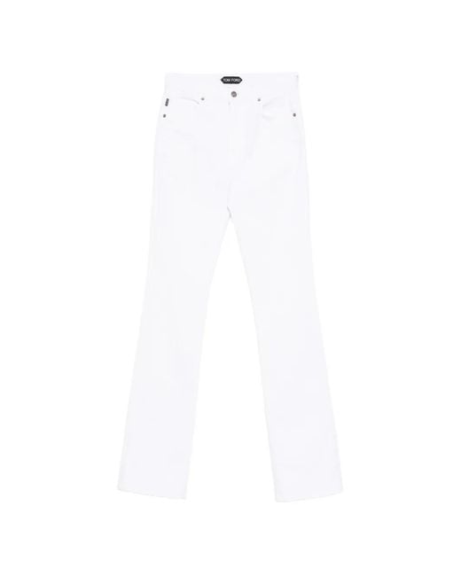 Pantalones Con Botones Tom Ford de color White