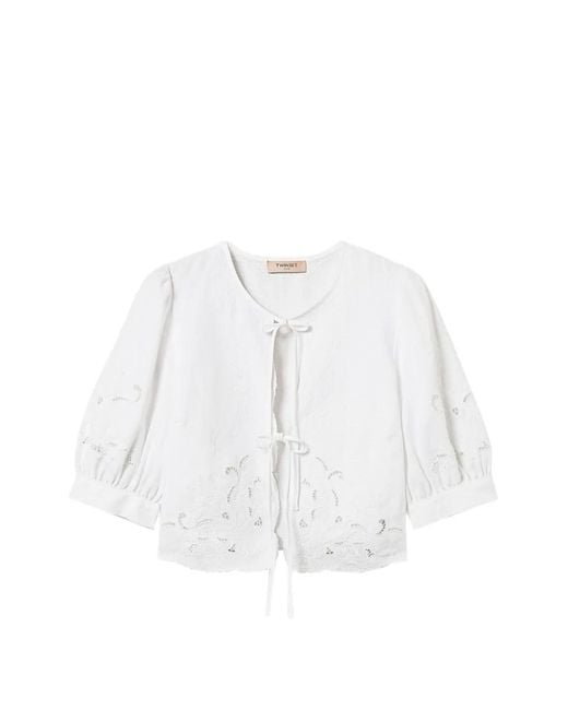 Twinset White Linen Shirt