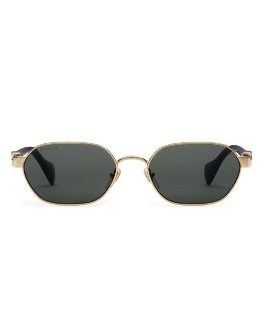 Gucci Round-frame Sunglasses in Metallic | Lyst