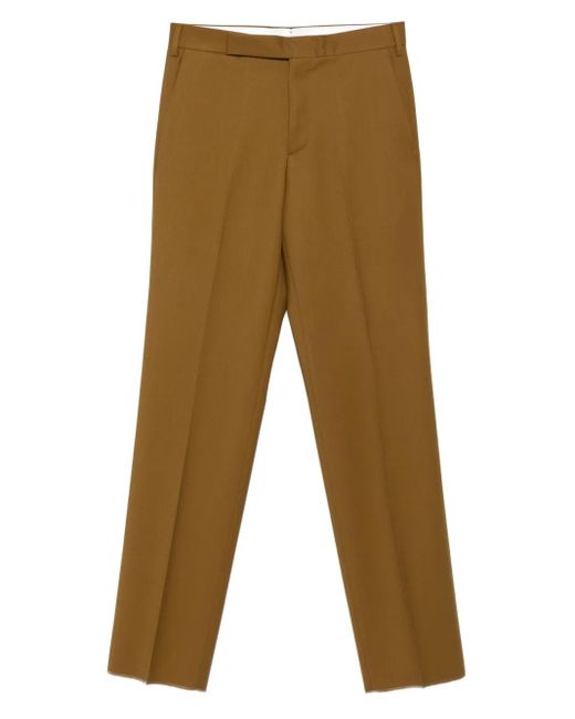 メンズ Lardini カットオフエッジ ウールパンツ Brown