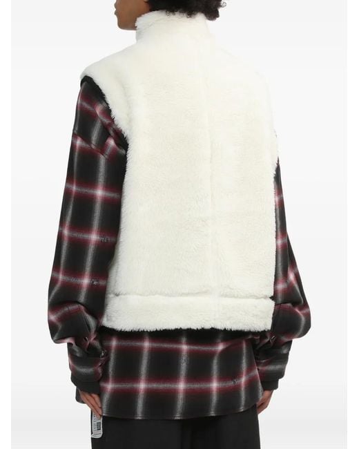 Maison Mihara Yasuhiro White Logo-Embroidered Gilet for men