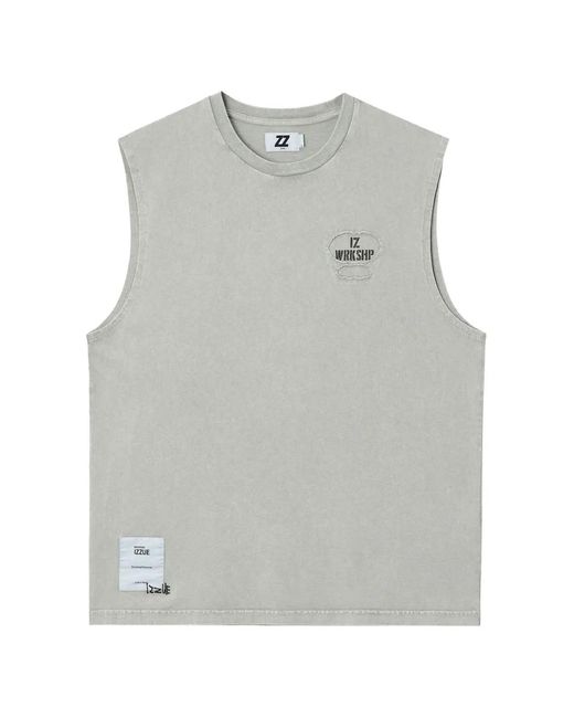 Izzue Gray Sleeveless T-Shirt for men