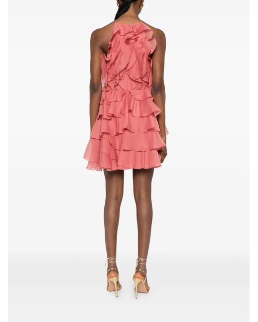 Aje. Pink Cleio Layered Mini Dress