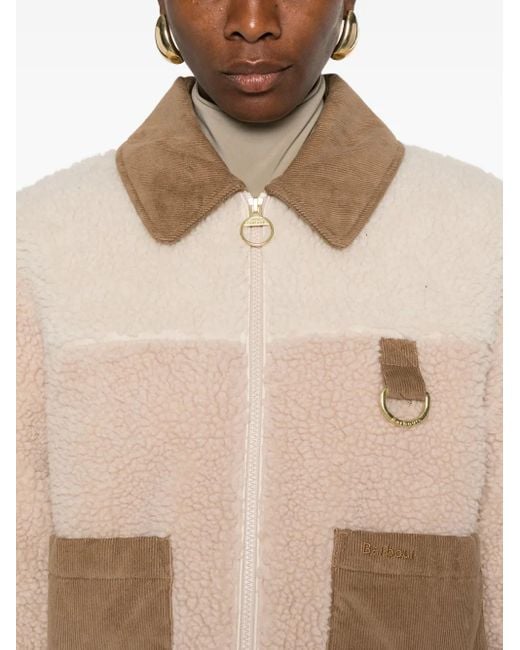 Chaqueta con cremallera Barbour de color Natural