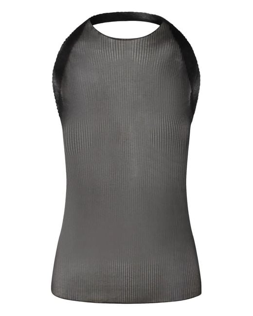 Circus Hotel Gray Sheer Top