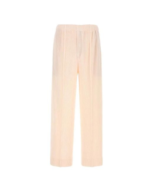 Homme Plissé Issey Miyake White Pants Monthly Colors: January for men