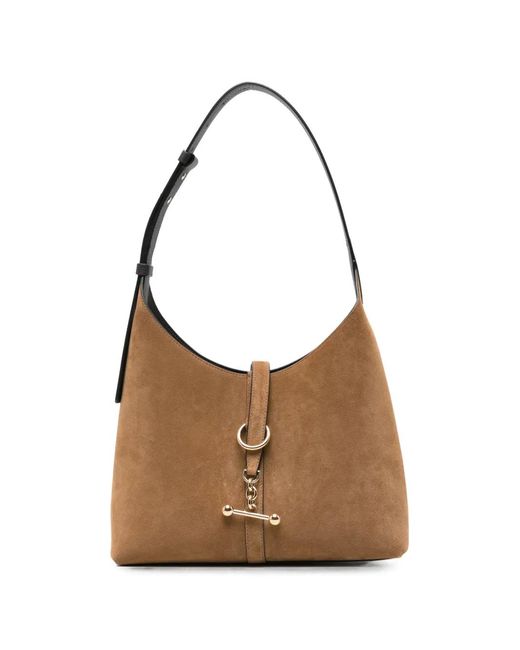 Strathberry Brown Sac Porté Épaule En Daim