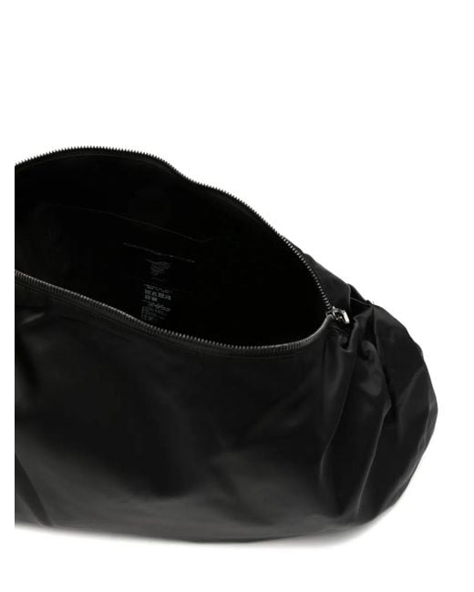 Discord Yohji Yamamoto Black Logo-Patch Gathered Shoulder Bag