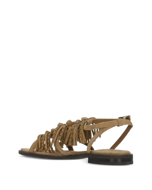 Ash Metallic Panic Flat Sandals