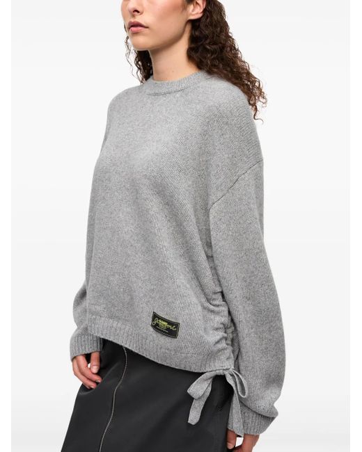 Ganni Gray Drawstring Sweater