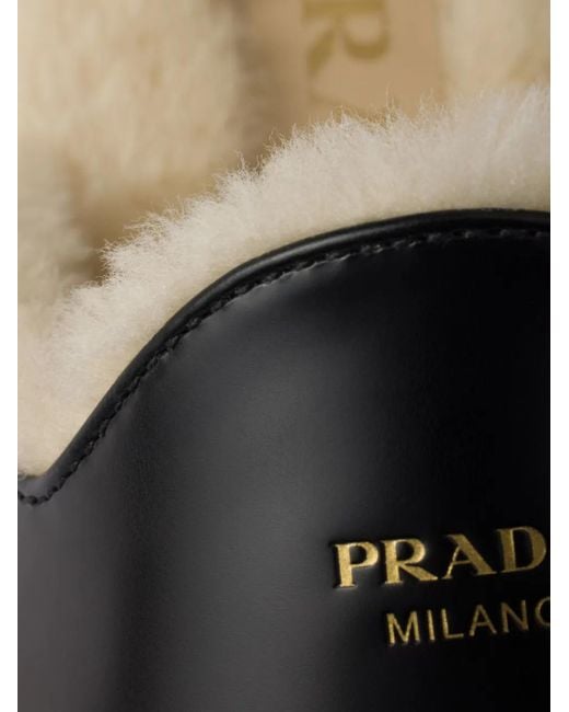 Prada Black Leather Mules