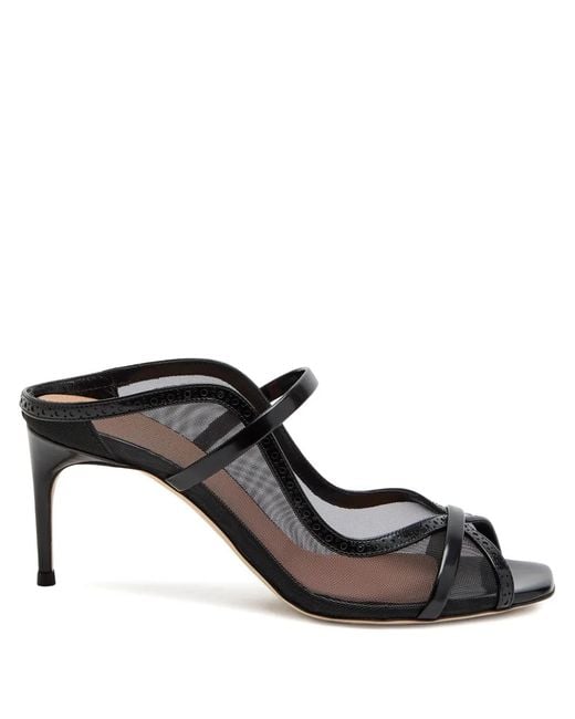 Malone Souliers Black Noah Mesh Sandals