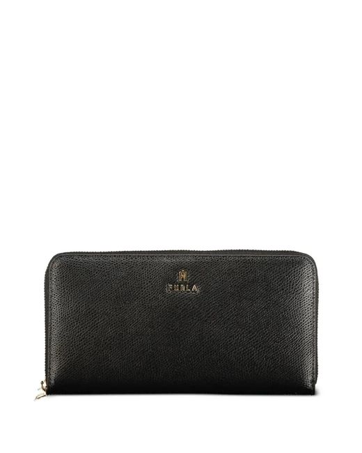 Furla Black Grained Leather Wallet