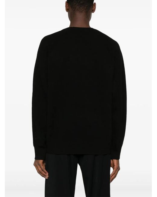 Y-3 Black Raglan Sleeve Knit Sweater