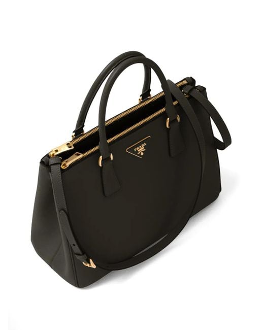 Prada Black Galleria Large Saffiano-Leather Tote Bag
