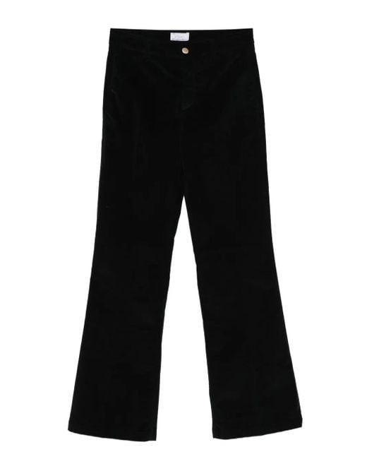 40 Weft コーデュロイ フレアパンツ Black