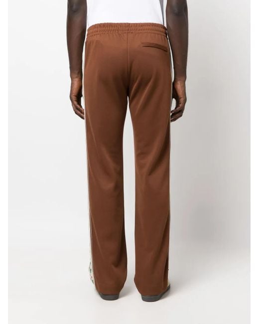 Casablanca Brown Logo-Patch Straight Track Pants for men