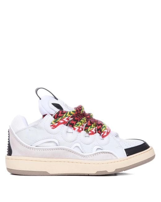 Lanvin White Sneakers Mit Logo-Patch