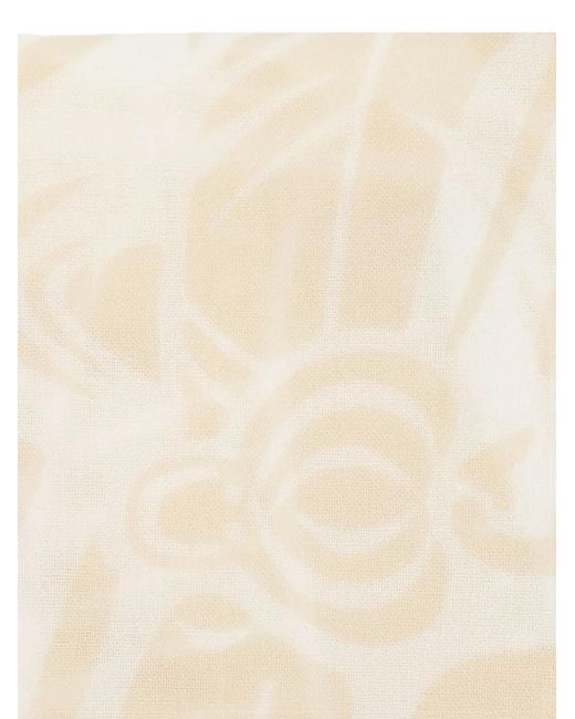 Burberry Natural Ekd Wool Scarf