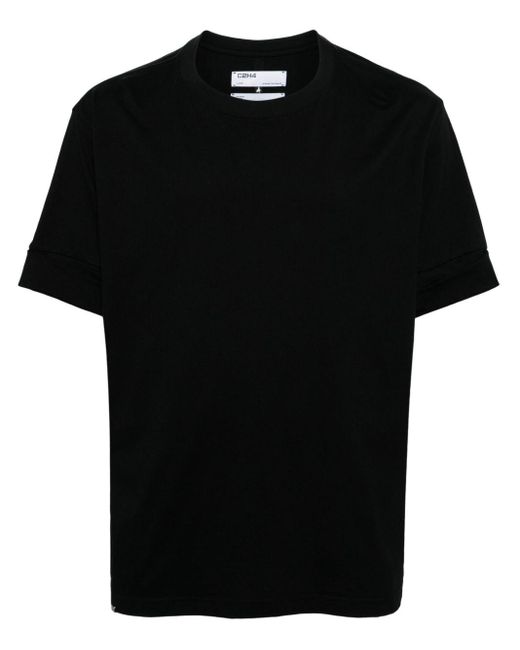 C2H4 Black Cotton T-shirt for men