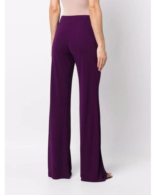 Alberta Ferretti Flared Broek in het Purple