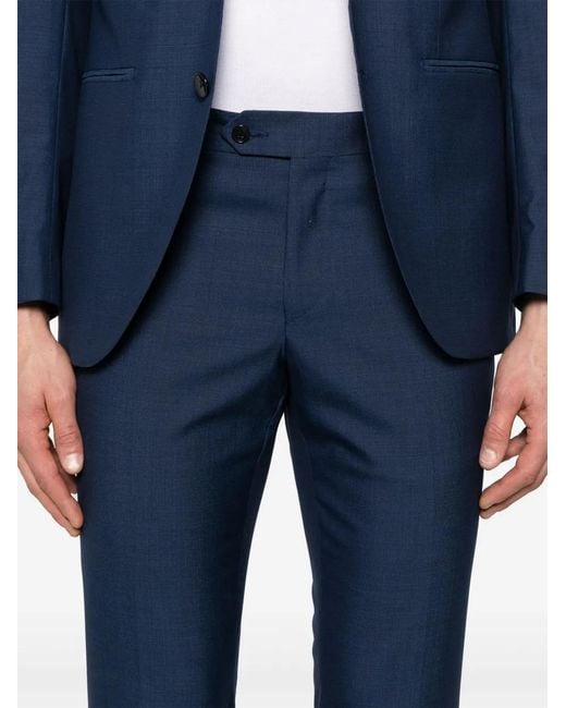 Luigi Bianchi Blue Virgin-Wool Suit for men