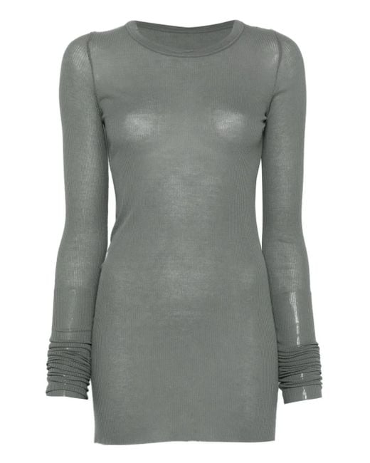 Haut Côtelé À Manches Longues Rick Owens en coloris Gray