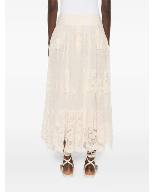 Zimmermann Natural Lace Maxi Skirt