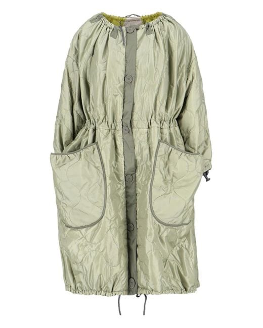 MARFA STANCE Green Oatchwork Reversible Parachute Parka