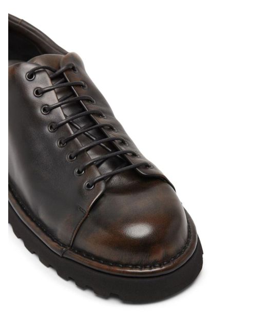 Marsèll Black Pallotola Pomice Leather Derby Shoes for men