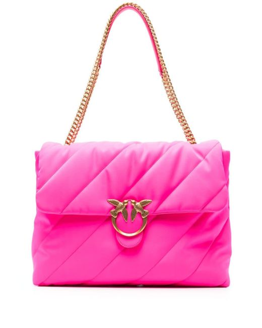 Pinko Pink Large Love Extra Puff Shoulder Bag