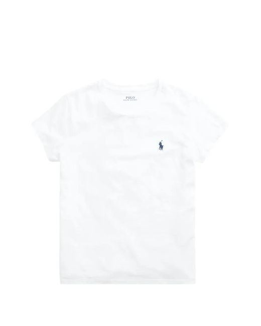Polo Ralph Lauren White Logo-Embroidered T-Shirt