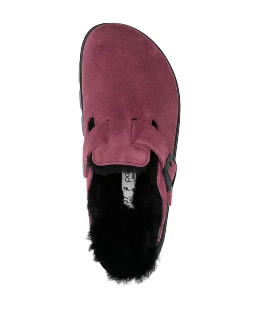 Birkenstock Red Boston Pap Mules