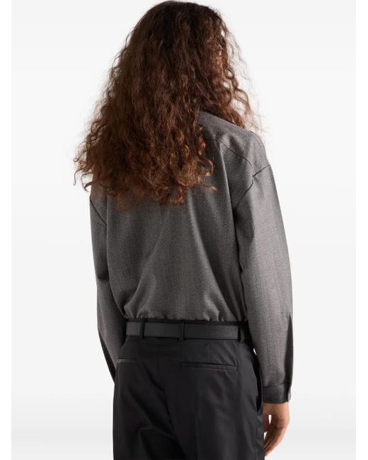 Prada Overhemd Met Rits in het Gray voor heren