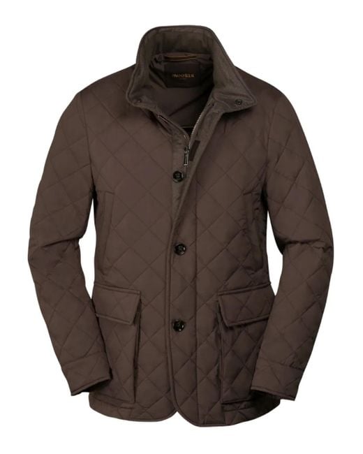 Moorer Brown Kesten Quilted Jacket for men