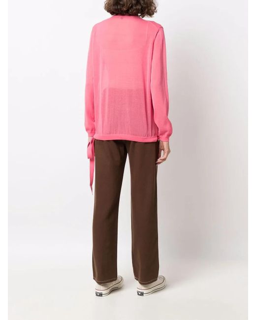 Sara Lanzi Pink Crew-Neck Jumper