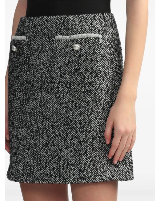BAPY BY *A BATHING APE® Gray Houndstooth Miniskirt