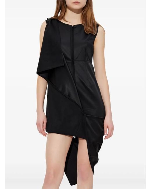 MM6 by Maison Margiela Black Stitch-Logo Dress