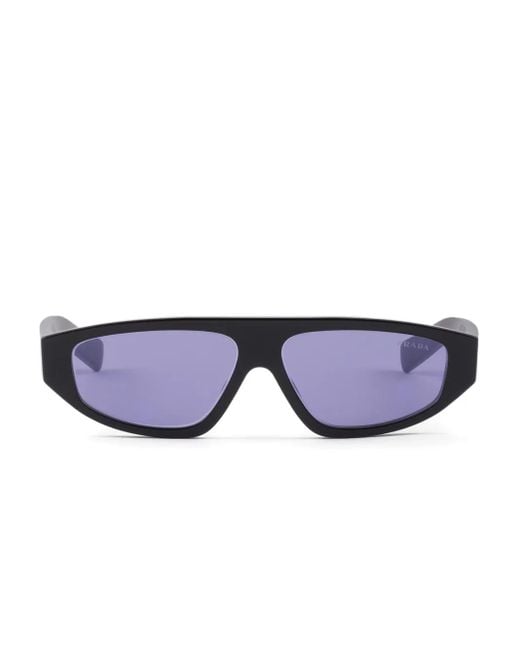 Prada Blue Geometric-Frame Sunglasses for men