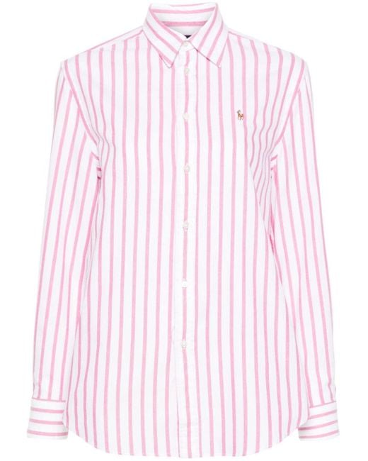 Camisa con motivo Polo Pony Polo Ralph Lauren de color Pink