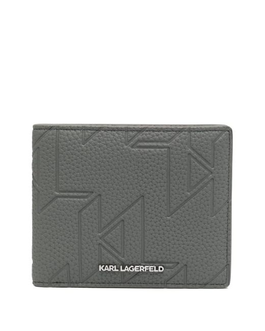 Karl Lagerfeld Gray Urban Monogram Wallet for men
