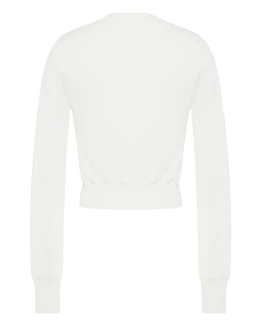 Adam Lippes White Button-Down Cardigan