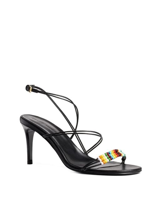 Khaite Metallic Loop Beaded Sandals