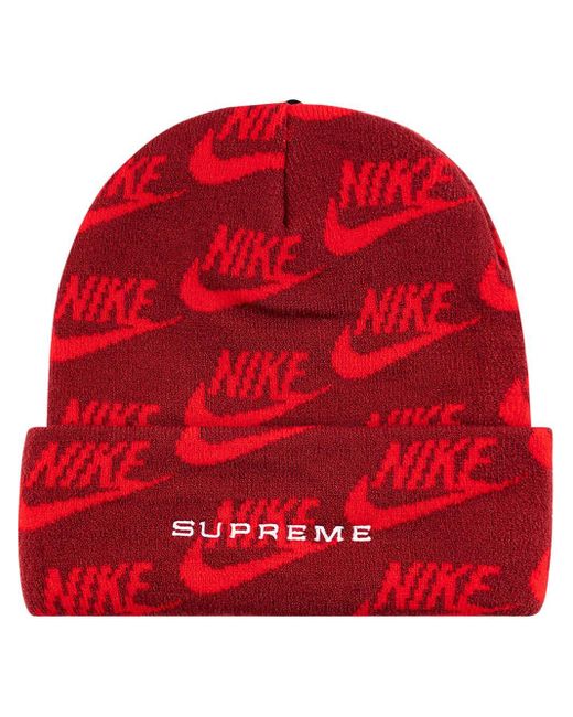 X Nike bonnet à logo Supreme pour homme en coloris Rouge - Lyst